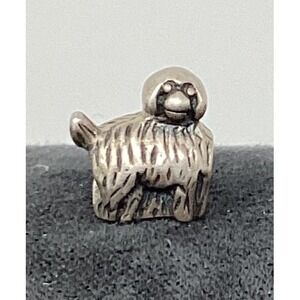 Sterling Silver 925 Dog Charm Bead for Bracelet Cute Pet Animal Jewelry Gift